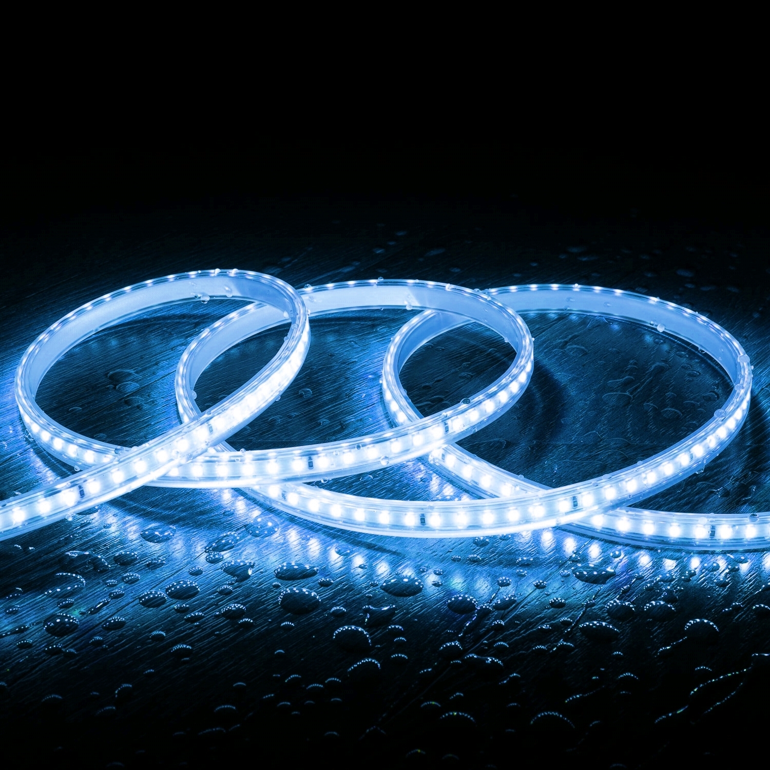 Led Streifen 220v Smd2835 120led/m Ip65 Breite 12mm Schnitt Alle 20cm Blau 10 M
