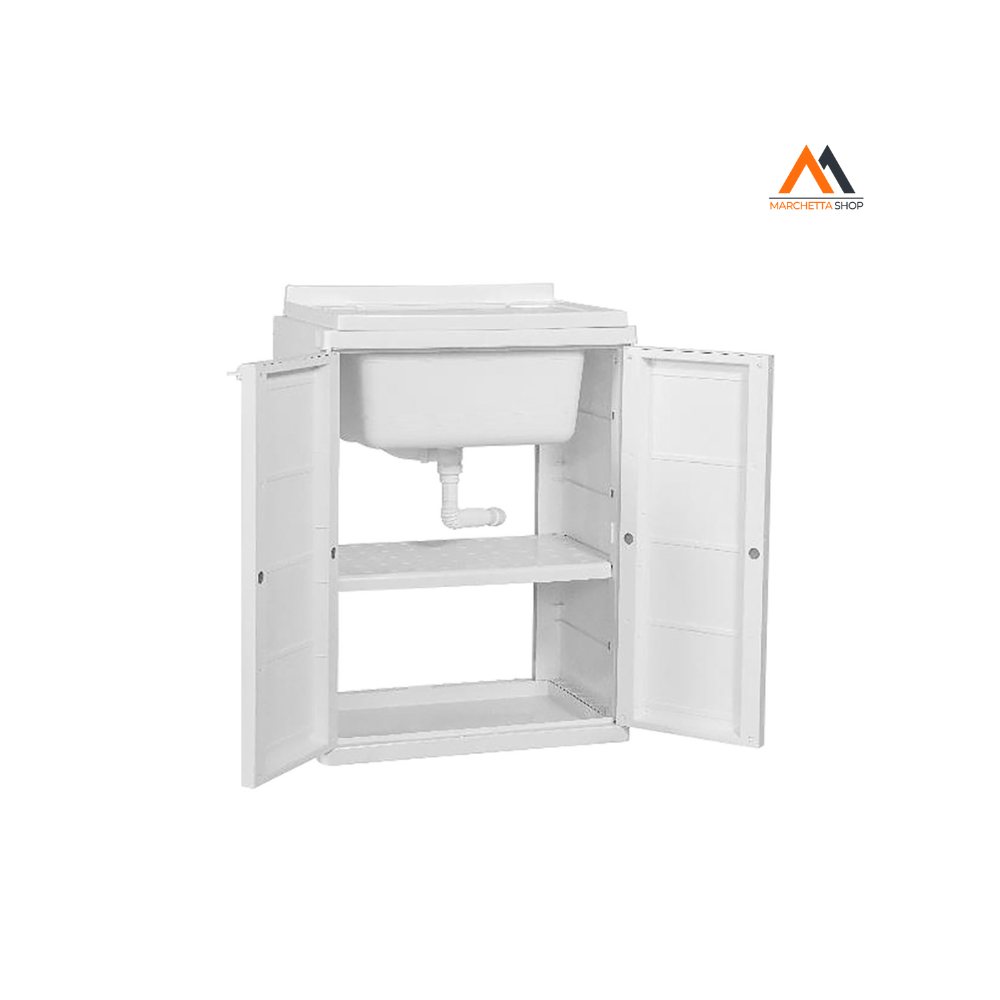 Mobile Lavatoio Anta Doppia Lucchettabile Cm 60 X 45 X H.85