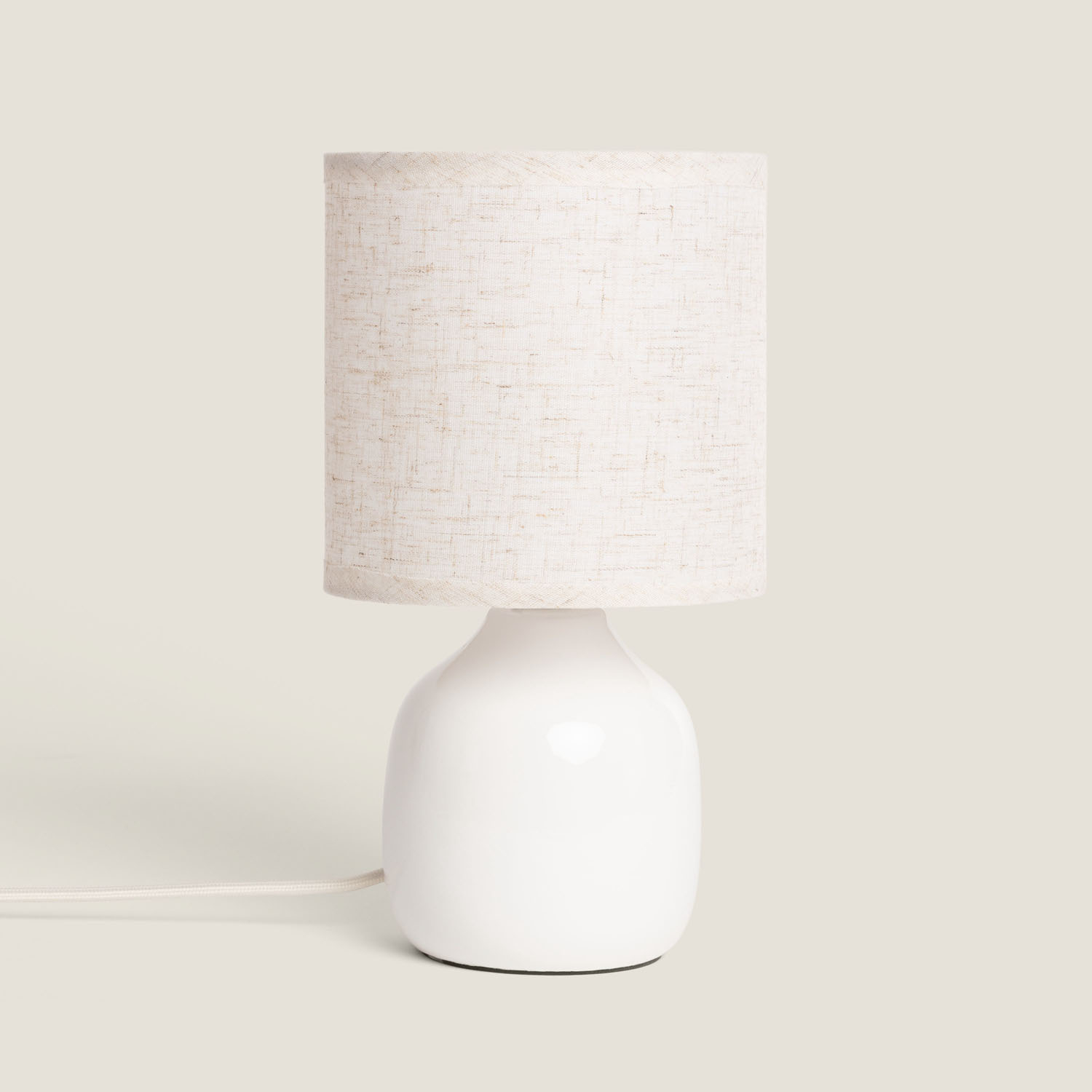 Tischlampe Keramik Cleo S Gebrochenes Weiß