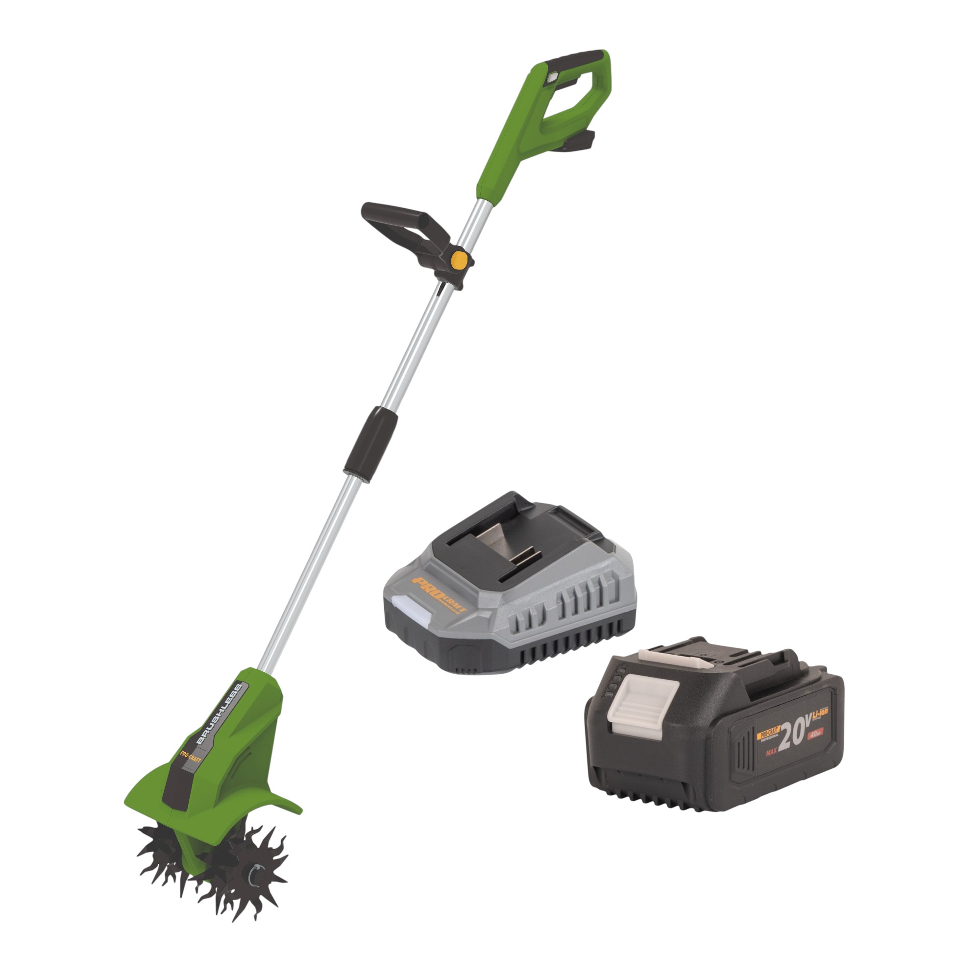 Procraft Ct20bb Akku Kultivator 20 V 224 Mm Brushless + 1x Akku 4,0 Ah + Ladegerät