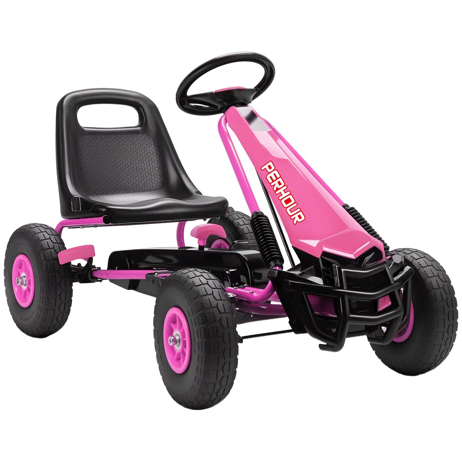 Kinder-gokart Mit Pedalen, Verstellbarer Sitz, Eva-räder, Alter 3-8 Jahre