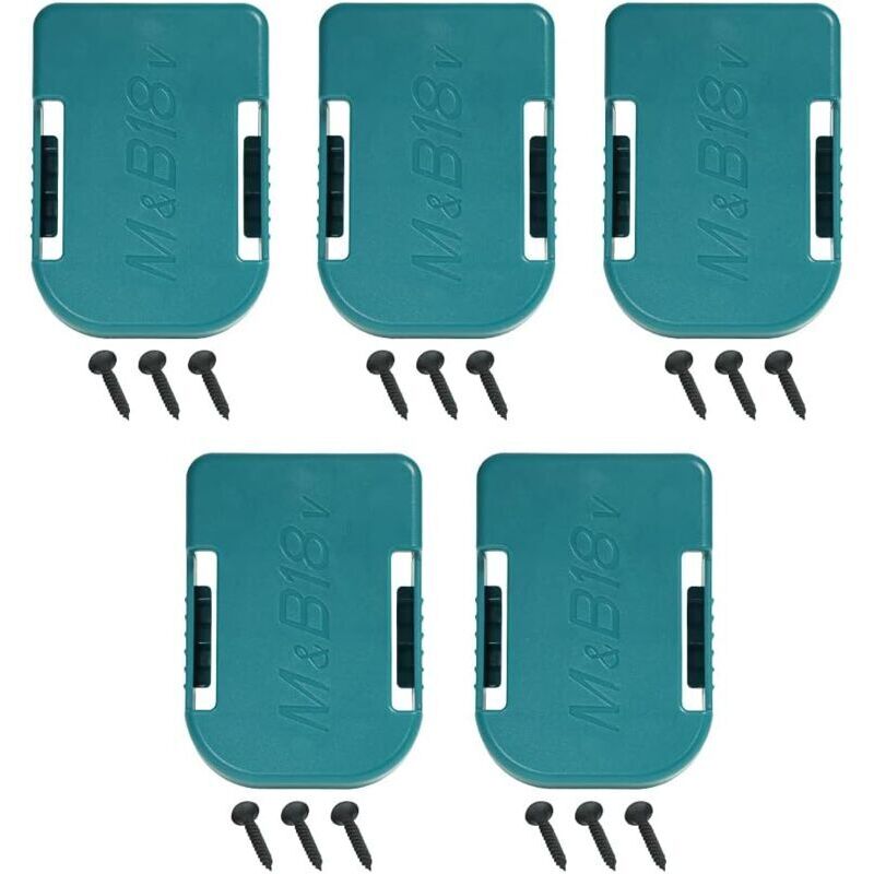 18-v-batteriehalter – Set Mit 5 Wandhalterungen Und Gurten, Inklusive Abdeckung – Ulisem