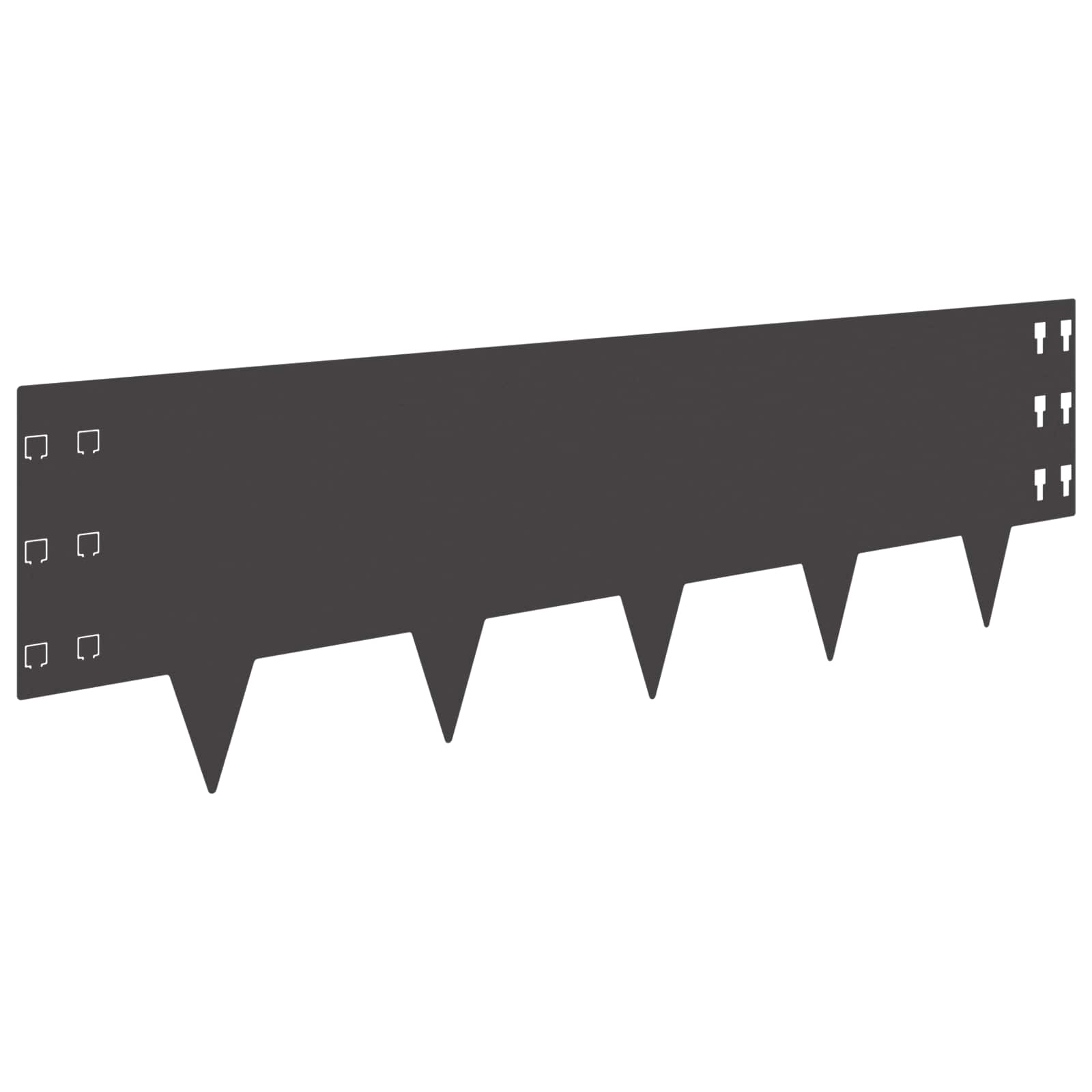 Raseneinfassung 20 Stk. 100 X 30 Cm Stahl Schwarz Vidaxl