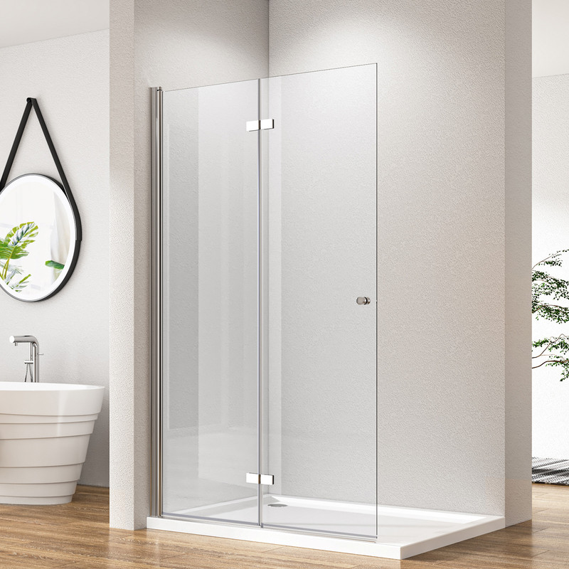 80 X 185 Cm Walk In Dusche Duschwände Walk In Duschwand Falttür Duschabtrennung Duschtrennwand Glaswand, 6mm Esg-sicherheitsglas