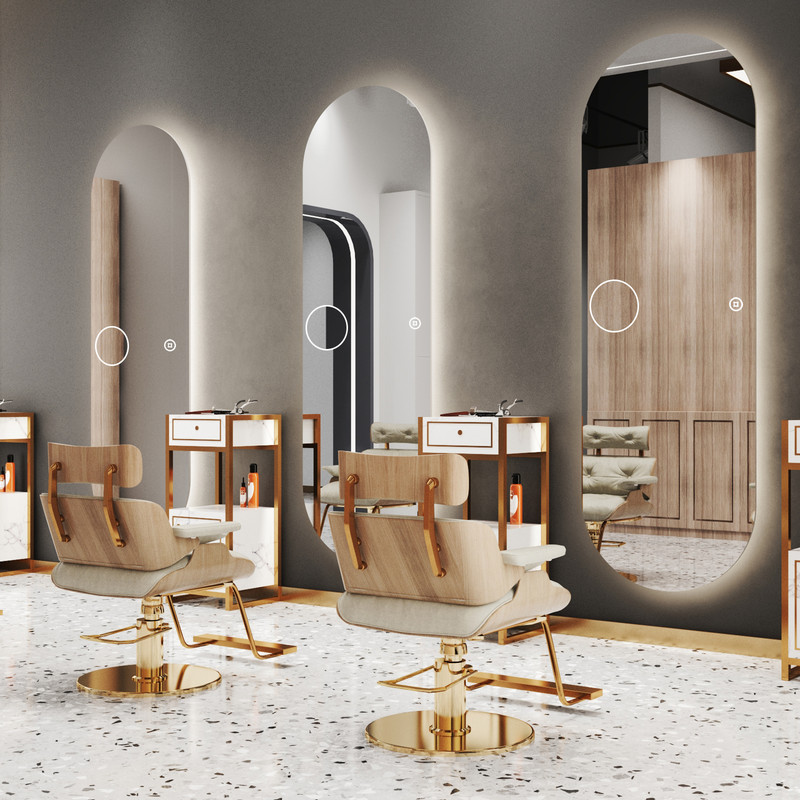 60 X 160 Cm Ovaler Standspiegel Ganzkörperspiegel Mit Beleuchtung Ovaler Spiegel Mit Beleuchtung Für Hotel Friseursalon Beauty Studio Wohnzimmer