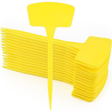 Gelbe Pflanzenetiketten (26,5 Cm) Für Den Gemüsegarten, 30 Stück, Gartenetiketten Für Den Außenbereich, Große Kunststoffetiketten Für Gemüse, Blumen Und Kräuter