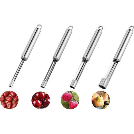 4-teiliges Set Zum Entkernen Von Äpfeln, Obst, Gemüse Und Samen, Multifunktions-obstenentkerner-set Aus Edelstahl, Birnen- Und Apfelentkerner