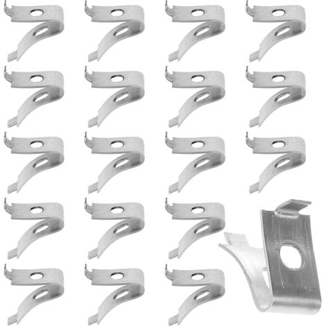 Set Mit 18 Verstellbaren Regalclips Aus Edelstahl Und Aluminium Für Küchenregale Und Bücherregale