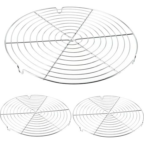 Set Mit 3 Runden Kuchenrosten 30,5 Cm, Für Gleichmäßiges Und Schnelles Backen Von Kuchen