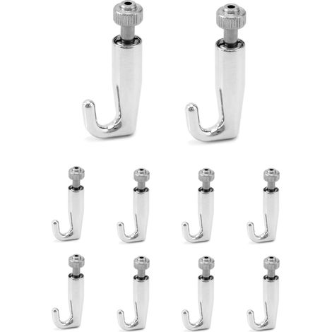Kunstgalerie-set Mit 10 Verstellbaren Metallhaken Für 2 Mm Stahlseile