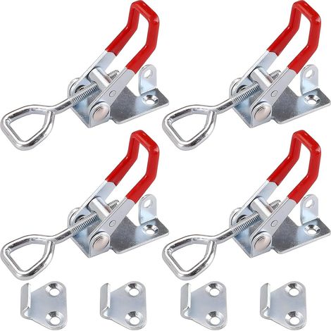 Satz Mit 4 Edelstahl-ratschenverschlüssen Für Kantenwände, Kistenverschlüsse, Kniehebelspanner, Hebelverschlüsse