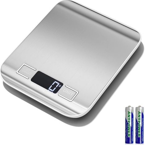 Elektronische Präzisions-küchenwaage (5 Kg/1 G), Edelstahl-lebensmittelwaage Mit Lcd-anzeige Und Tara-funktion, 6 Einheiten, Zum Wiegen Von Lebensmitteln Beim Kochen, Backen Und Mischen