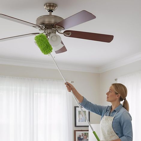 Staubtücher, Manuelle Staubtücher Für Reinigungsutensilien Für Büro, Auto, Fenster, Möbel, Decke (grün, 28 Cm)