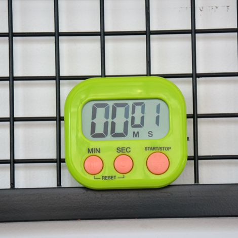 Magnetischer Küchentimer Mit Großem Lcd-display, Timer Zum Kochen Und Lernen, Leistungsstarker Alarm Und Grüner Countdown-funktion