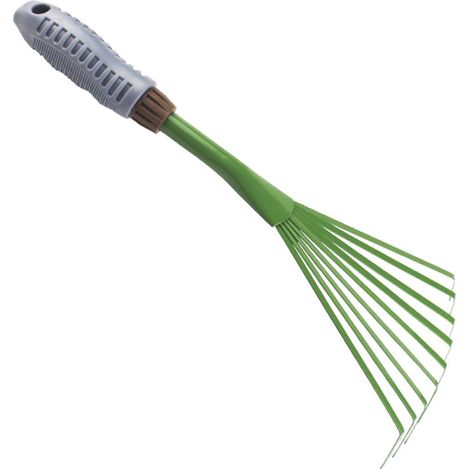 Robuster Gartenrechen, Kleiner Handrechen Mit Ergonomischem Griff, Kompaktes Und Tragbares Gartengerät Zum Gärtnern, Kultivieren, Kehren Von Blumenbeeten Und Abkratzen