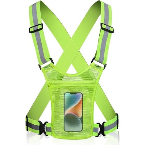 Reflektierende Weste, Warnweste, Fluoreszierende Sicherheitsweste Für Damen Und Herren, Warnweste Für Sport Und Joggen