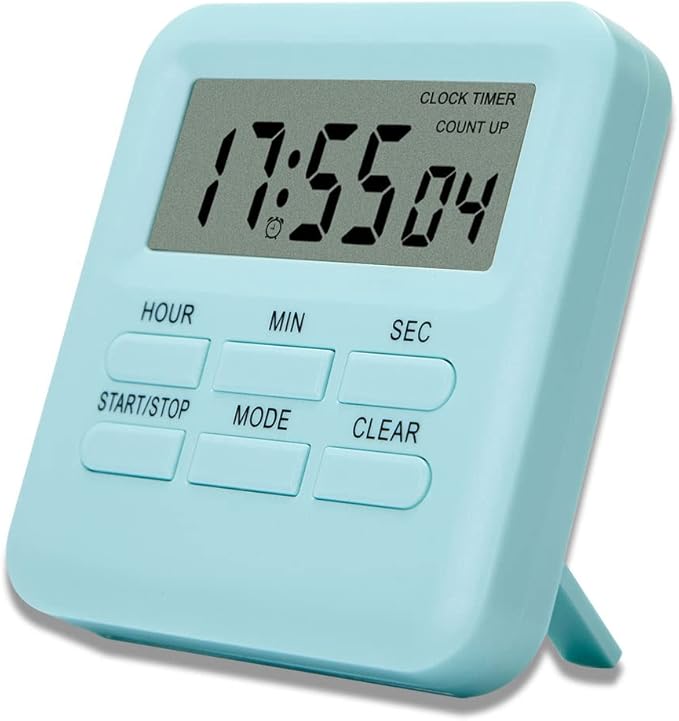 Digitaler Timer Mit Uhr-/weckerfunktion, Magnetischer Digitaler Küchentimer, Stoppuhr Mit Countdown-funktion Für Kochen Und Lernen