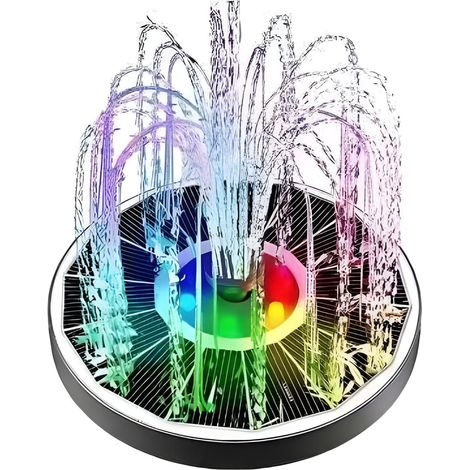 Rgb-farbwechselbrunnen Mit Automatischer Wasserzirkulation Für Garten Und Terrasse