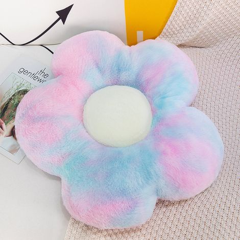 Stück (35 Cm, Bunt) Blumenkissen, 35 Cm Stuhlkissen, Sitzkissen, Tatami-kissen, Niedliches Blumen-plüsch-bodenkissen Für Schlafzimmer, Sofa, Stuhl, Dekoration