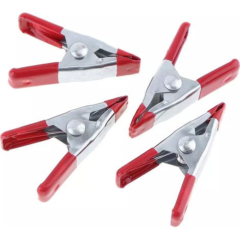6-teiliges Set 4-zoll-metallfederklemmen, Metallklebeclips Mit Gummibeschichtung Für Planen, Camping Und Holzbearbeitung