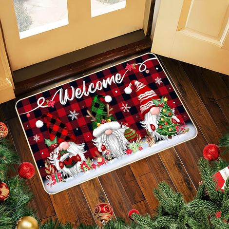 Weihnachtsfußmatte, 40 X 60 Cm, Wichtel-fußmatte, Weihnachtsbodenmatte, Weihnachtseingangsmatte, Rutschfeste Badematte, Weihnachtlich Gemusterte Fußmatte Für Den Innen- Und Außenbereich