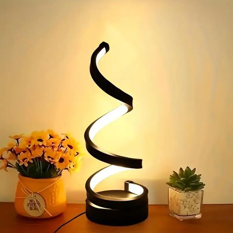 Led-tischleuchte, Spiralförmig, Usb-schreibtischlampe, 3 Farben, Lampe Für Wohnzimmer, Schlafzimmer, Büro, Dekoration