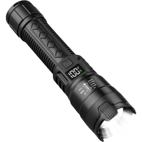 Leistungsstarke Led-taschenlampe Mit Starkem Zoom. Taschenlampe Mit Großer Reichweite Für Bergsteigen, Angeln, Arbeiten Im Freien, Camping Und Wandern.