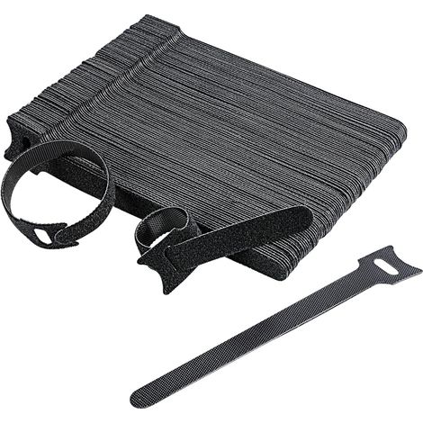 Verstellbare Kabelbinder, Kabelklemmen, Kabelorganisation, 100 Stück, Schwarz