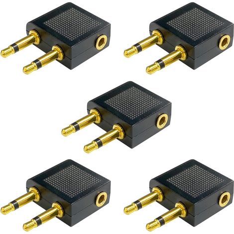 Stück 1/8"-flugadapter Für Flugzeug-headsets, Doppeladapter 3,5-mm-stecker Auf 3,5-mm-buchse