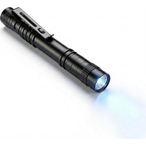 Led-taschenlampe (batterien Nicht Enthalten): Leistungsstarke 3-w-uv-taschenlampe (365 Nm), Tragbare Mini-led (mit Clip), Geeignet Zum Malen, Zur Mineralienbestimmung Und Zum Nachweis Von Fluorescein.