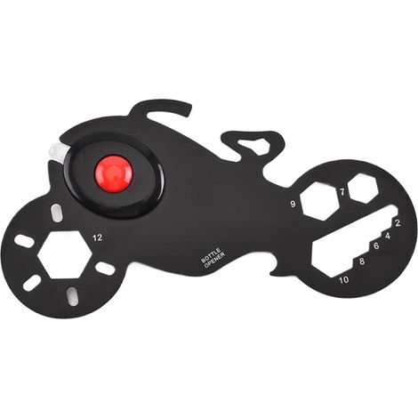 Multifunktionales Überlebenswerkzeug Für Kreditkarten, Kreditkarten-überlebenswerkzeug, Vielseitiges Taschen-überlebenswerkzeug Mit Licht, Motorradförmiges Multifunktionales Taschen-überlebenswerkzeug
