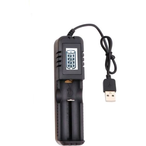 Universelles Usb-ladegerät Für Wiederaufladbare Akkus, 1-steckplatz-lithium-akkuladegerät Für 18650- Und 26650-akkus, Abs