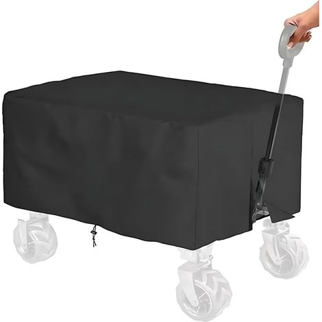 (95 X 60 X 50 Cm) Faltbare Handwagenabdeckung, Gartenwagenabdeckung, Mehrzweckabdeckung Aus Wasserdichtem Oxford-gewebe, Winddicht, Schwarz