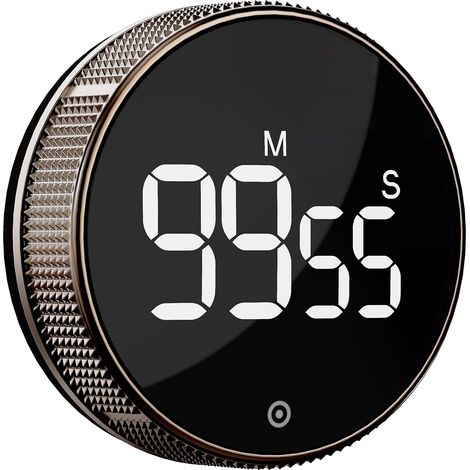 (anthrazitfarben) Küchentimer, Produktivitätstimer Mit Led-digitalanzeige, Intelligenter Timer Für Zuhause, Klassenzimmer, Fitnessstudio Und Büro, Lautstärke Und Helligkeit Einstellbar