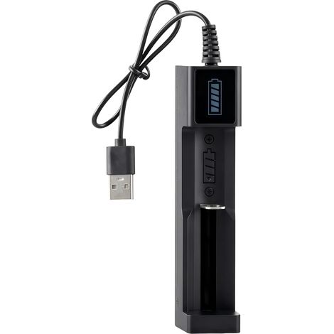 1 Usb-ladegerät Für 18650/21700-akkus, Einzelsteckplatz-ladegerät Für 3,7-v-akkus