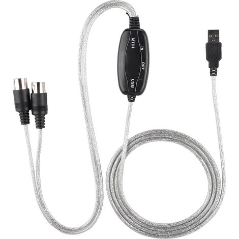 180 Cm Usb-zu-midi-kabelkonverter, Plug-&-play-schnittstellenadapterkabel Für Keyboard-musikbearbeitung
