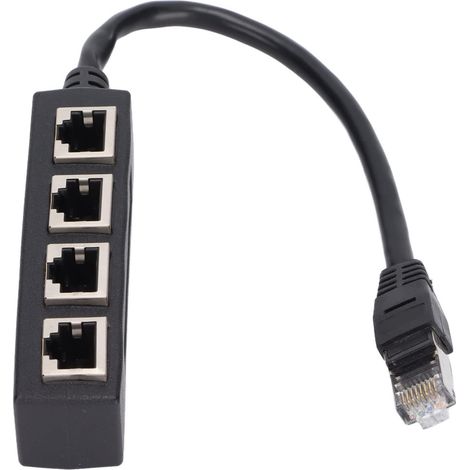 Rj45-splitter-adapter, 1-zu-4-ethernet-splitter, Cat-7-lan-netzwerkadapter, Ethernet-stecker-adapterkabel