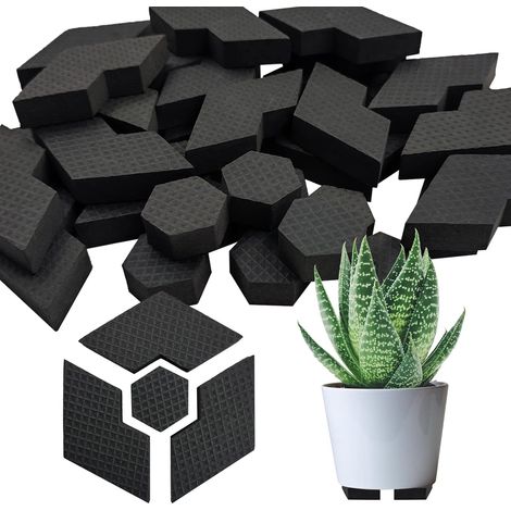 Set Mit 40 Unsichtbaren, Sechseckigen Blumentopffüßen Für Verschiedene Stile, Rutschfeste Blumentopffüße, Für Den Innen- Und Außenbereich