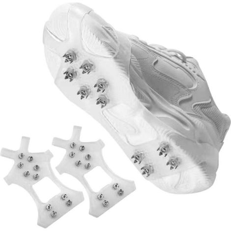 Transparente Steigeisen Für Eis Und Schnee, Traktionssteigeisen Für Schnee Und Eis, Rutschfeste Eissteigeisen, Schneetraktionshilfen Für Schuhe, Verstellbare Steigeisen, Rutschfeste Griffe