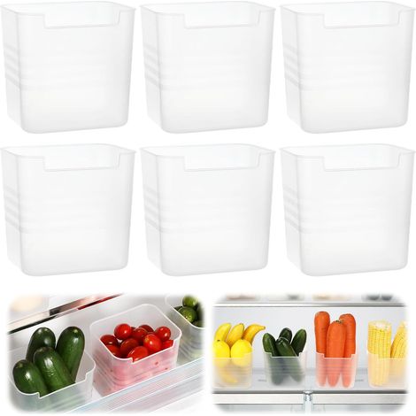 Kühlschrank-organizer, 6-teiliges Set Transparenter Aufbewahrungsboxen Für Den Kühlschrank, Vorratskammer-organizer, Kühlschrank-organizer Für Küchenschränke Und Kühlschränke (10x11x8cm)