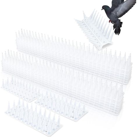 43 Cm Langer, Transparenter Taubenabwehrspike Aus Kunststoff, Taubenabwehrspike Für Den Balkon, Vogelabwehrset, Katzenabwehrspike Gegen Spatzen, Krähen Und Katzen