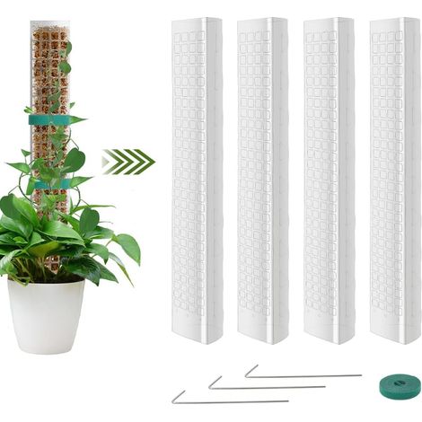 Pflanzenstützen Aus Kunststoff, 4er-set Monstera-stützen, Kletterpflanzenstützen, Transparente Schaumstoffstäbe, Kletterpflanzenstützen Für Haus Und Garten
