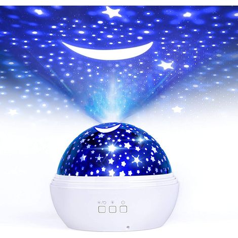 Sternenhimmel-projektor Für Kinder, Nachtlicht-projektor Für Babys, 360° Drehbare Sternenprojektorlampe, 8 Farben, 2 Themenfilme, Nachtlicht Für Babys