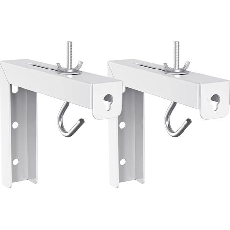 Projektionsleinwandhalterung, L-förmige Wandhalterung, 15 Cm Verstellbare Verlängerung Mit Haken-set, Tragkraft Bis Zu 30 Kg (psm001 W), Weiß