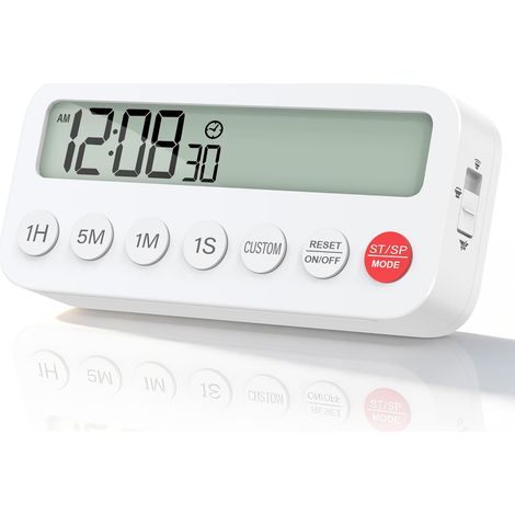 Magnetischer Küchentimer Mit Digitaler Stoppuhr, 99 Minuten 59 Sekunden, Küchentimer Mit Übersichtlichem Display, Kindertimer Für Schule, Büro, Sport, Hautpflege