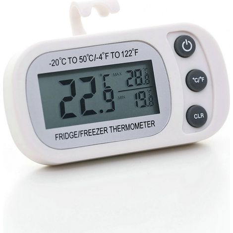 3er-pack Digitale Kühlschrank- Und Gefrierschrankthermometer, Kühlschrank-raumthermometer, Wasserdichtes Kühlraumthermometer Mit Max/min-speicherfunktion, Großem Lcd-bildschirm, 8