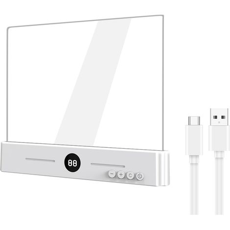 Verstellbare, Flache Led-leselampe Mit 3 Farben, Wiederaufladbare, Transparente Tischlampe Mit Timer Und Speicherfunktion, Nachttischlampe Für Bücherwürmer, Geschenk Für Jungen