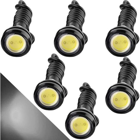 Hochleistungs-led-leuchte 18 Mm 9 W Eagle Eye, Tagfahrlicht, Nebelscheinwerfer, Rückfahrscheinwerfer, Positionsleuchten, 12 V, Wasserdicht (weiß, 6 Stück)