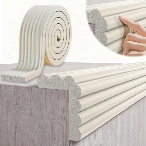 Schaumstoff-kantenschoner Für Babys, Tischeckenschoner, Selbstklebende Kantenschoner Für Kinder, Betten, Fensterbänke Und Schreibtische, Möbel (weiß, 5 M X 8 Cm)