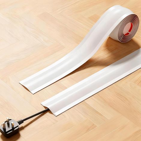 Stück Flexible Kabelabdeckung 4 M Weiß Selbstklebend Kabelmanagement Für Wände, Böden, Wohnungen, Büros, Garagen